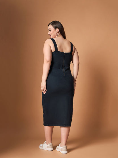 Women's Black Denim Dress