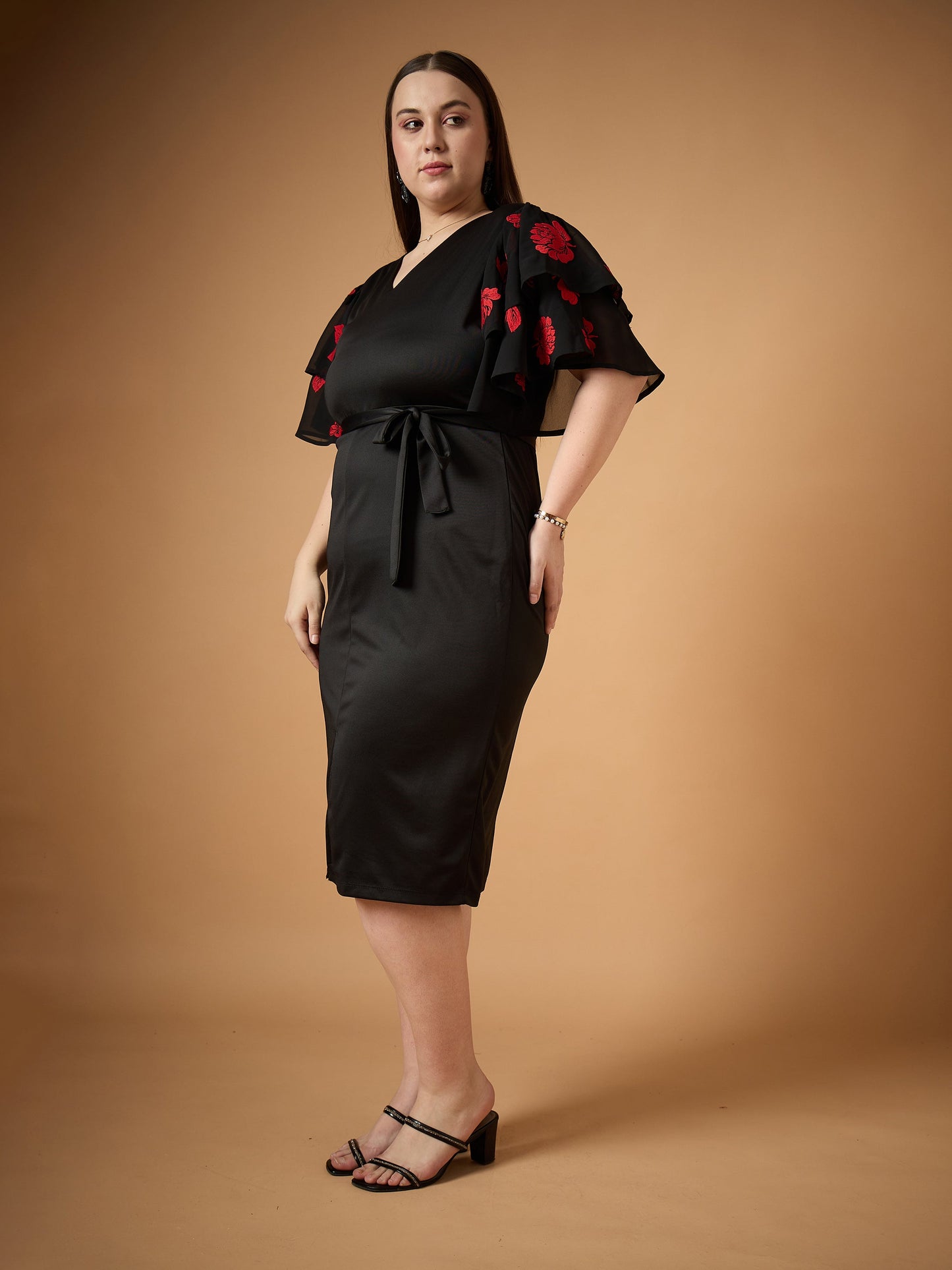 Women's Black Solid Dress