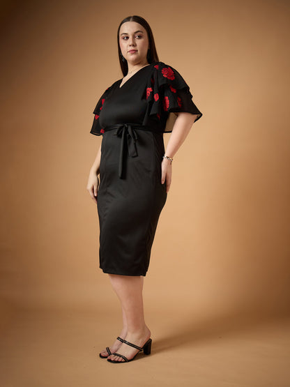 Women's Black Solid Dress