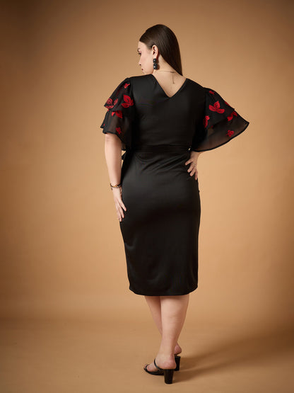 Women's Black Solid Dress