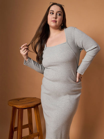 Women's Grey Rib Dress