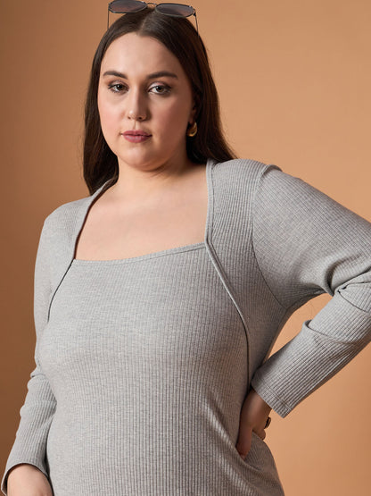 Women's Grey Rib Dress