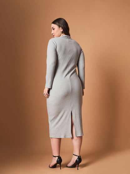 Women's Grey Rib Dress