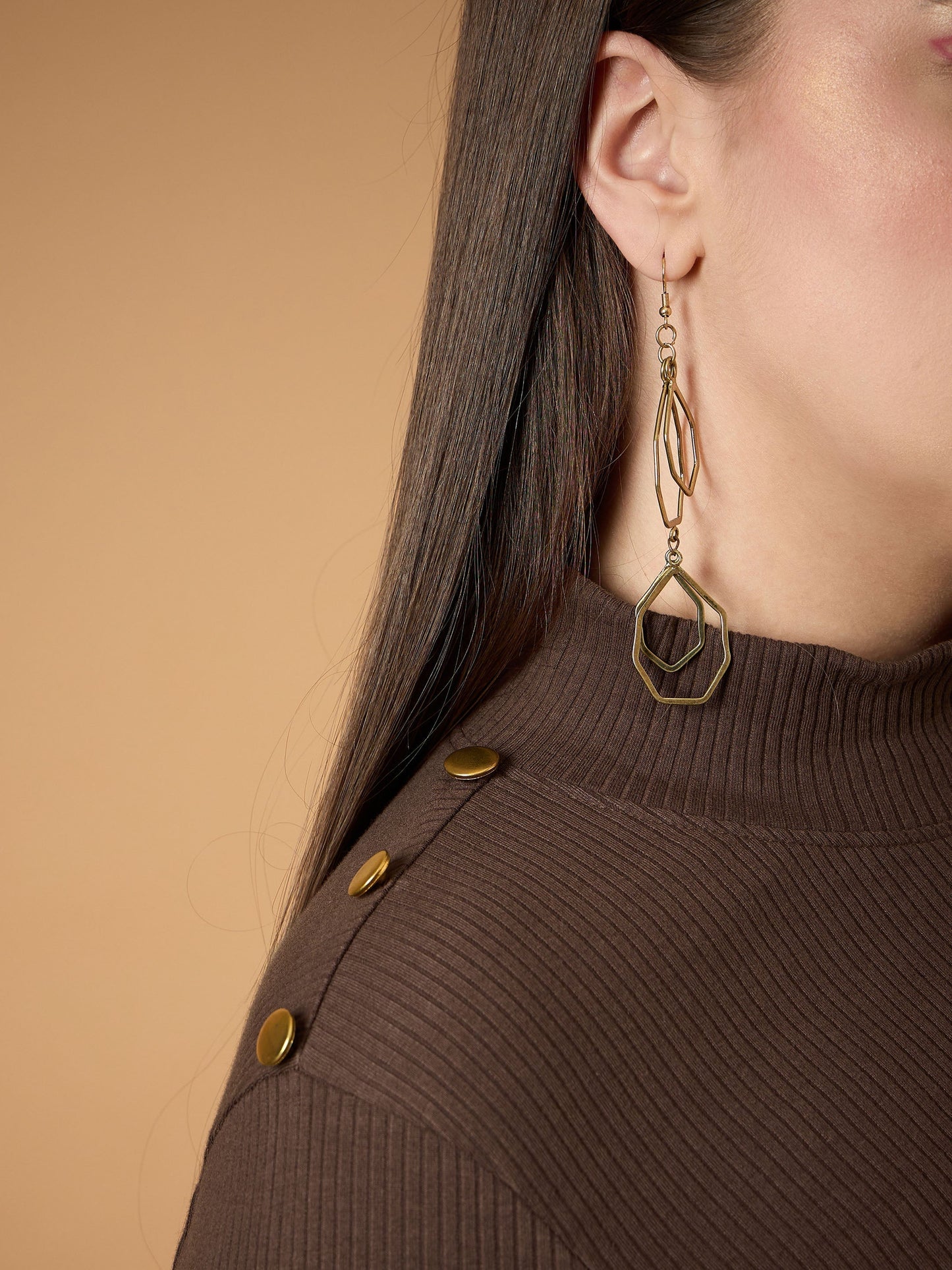 Women's Brown Rib Dress