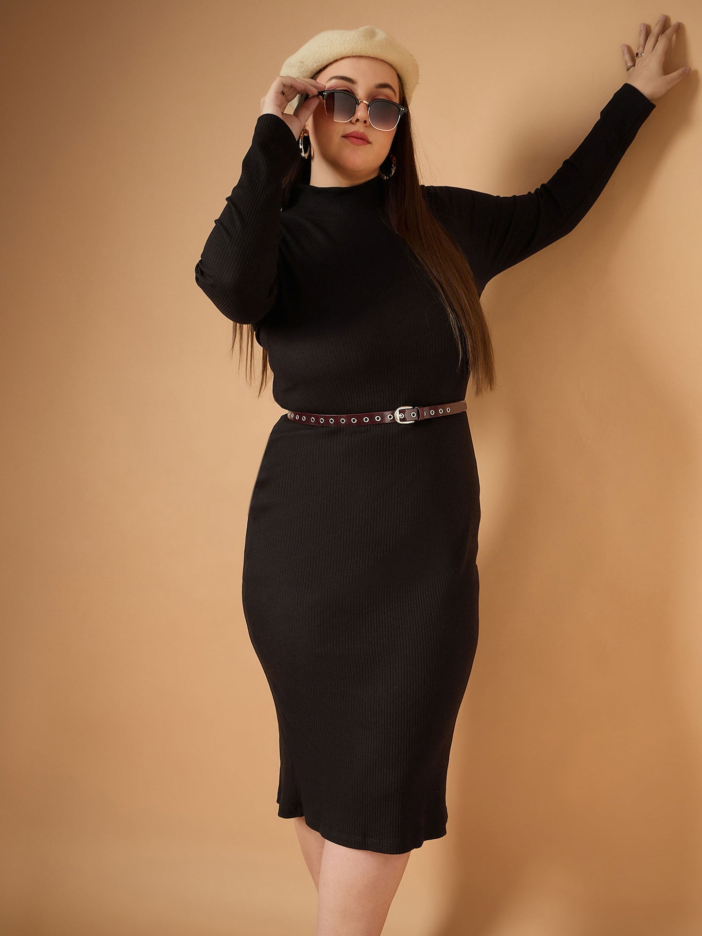 Women's Black Rib Dress