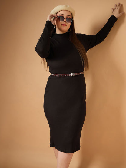 Women's Black Rib Dress