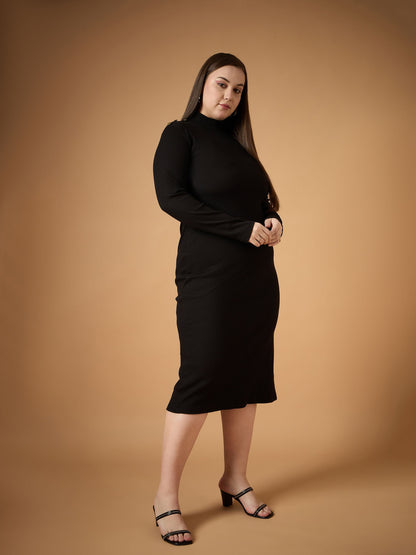 Women's Black Rib Dress