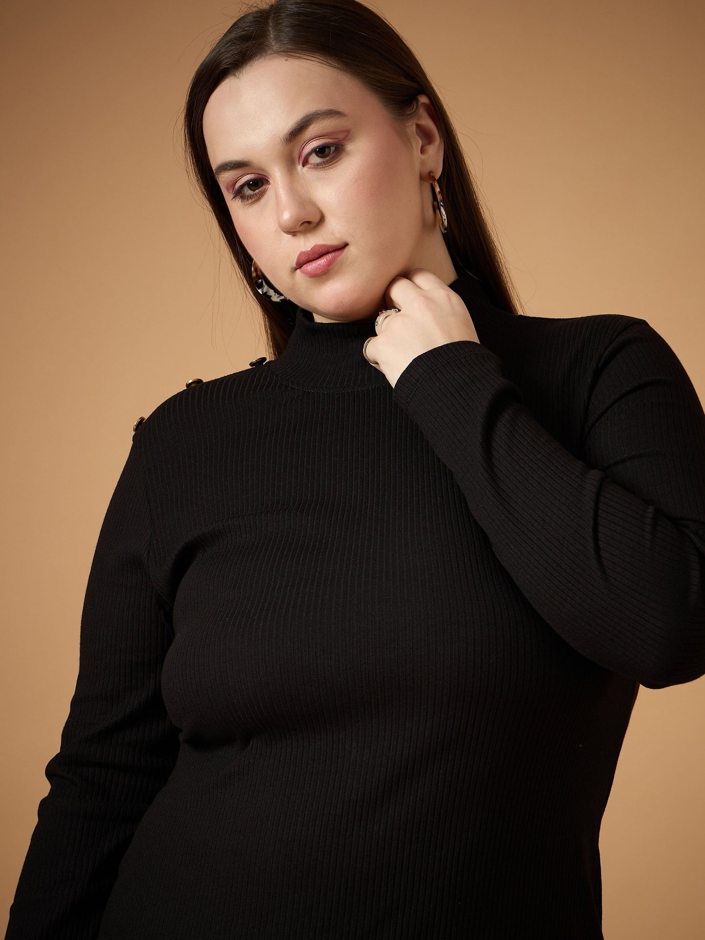 Women's Black Rib Dress