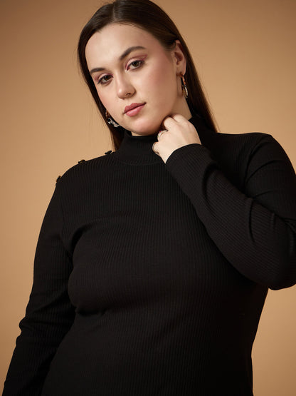 Women's Black Rib Dress