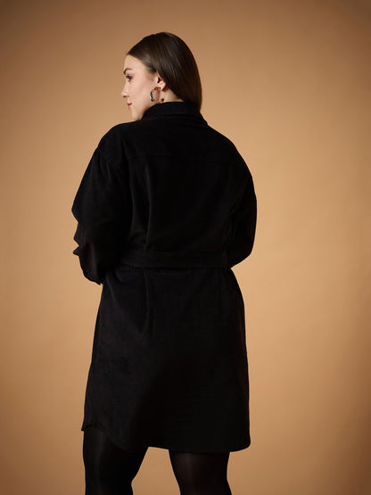 Women's Black Solid Dress