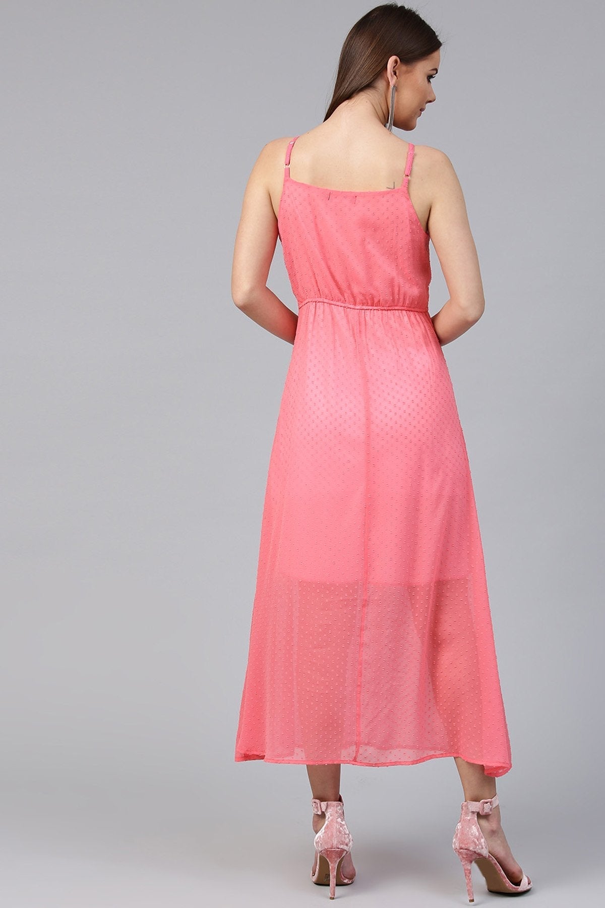 Women's Pink Halter Maxi