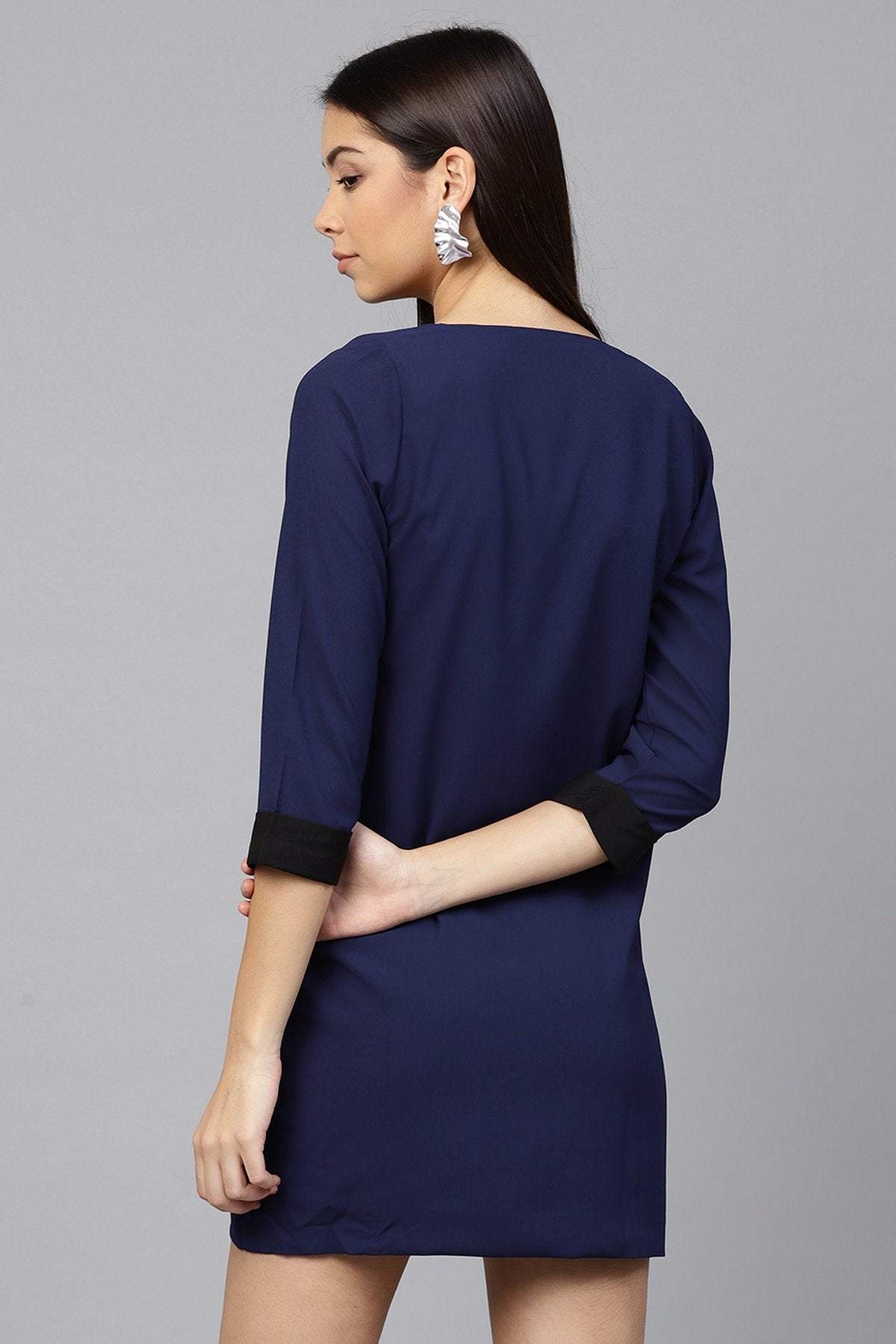 Women's Navy Wrap Dress