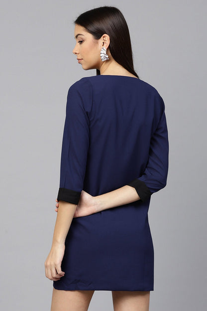 Women's Navy Wrap Dress