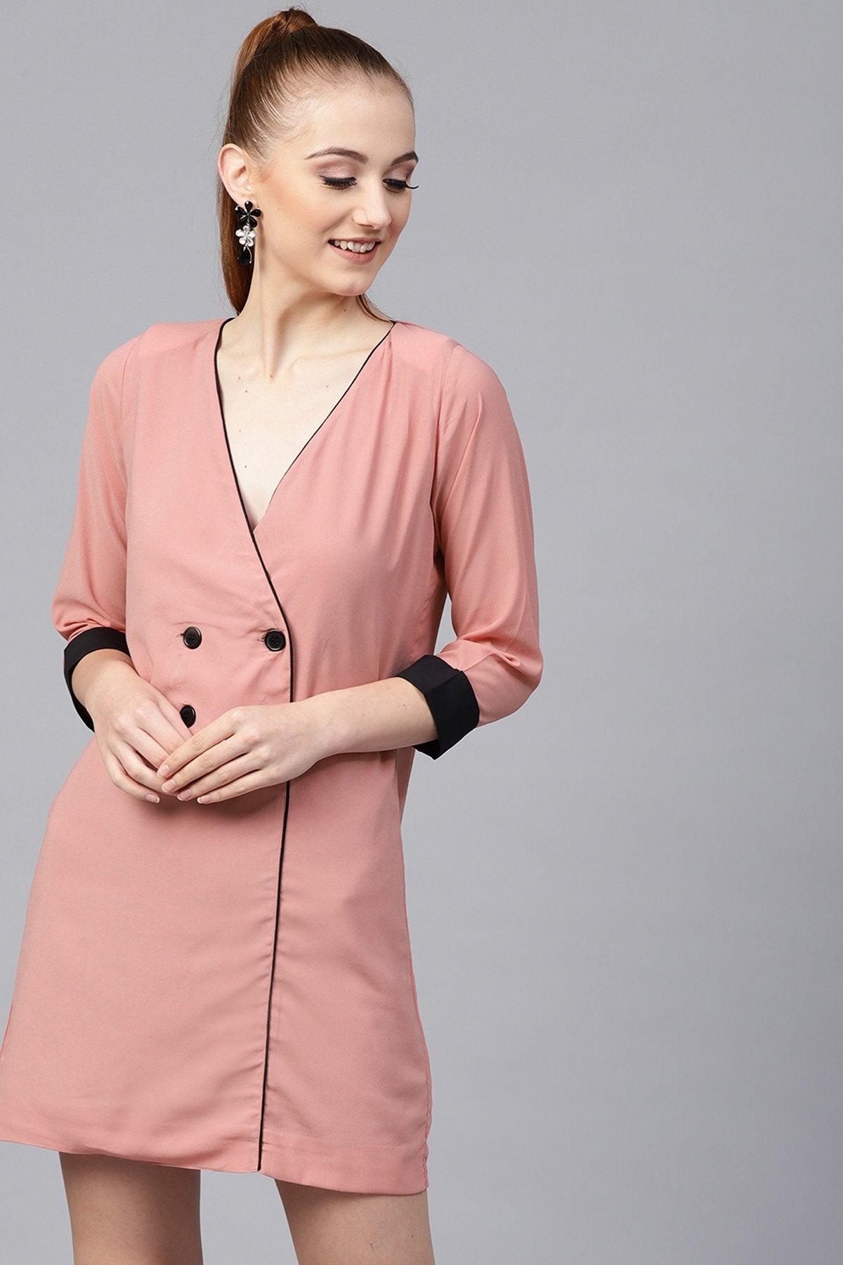 Women's Pink Wrap Dress