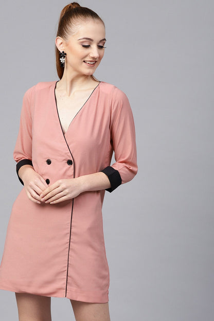 Women's Pink Wrap Dress