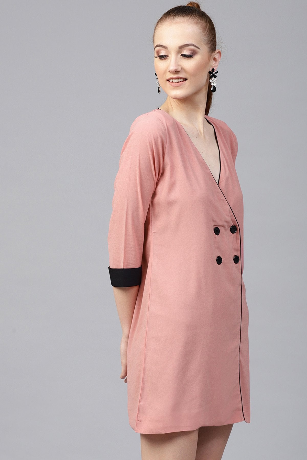 Women's Pink Wrap Dress