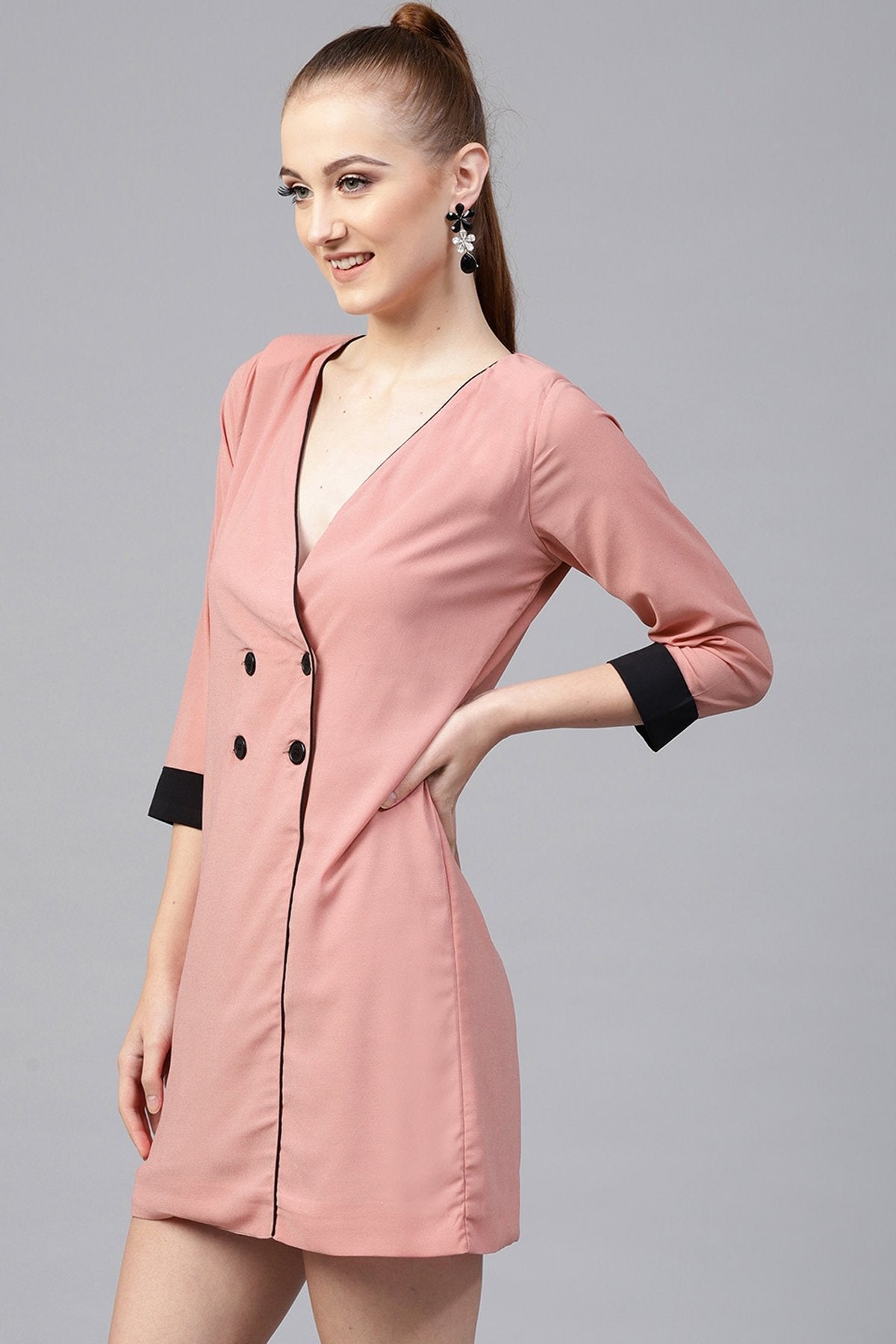 Women's Pink Wrap Dress