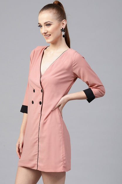 Women's Pink Wrap Dress