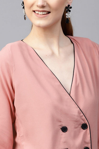 Women's Pink Wrap Dress