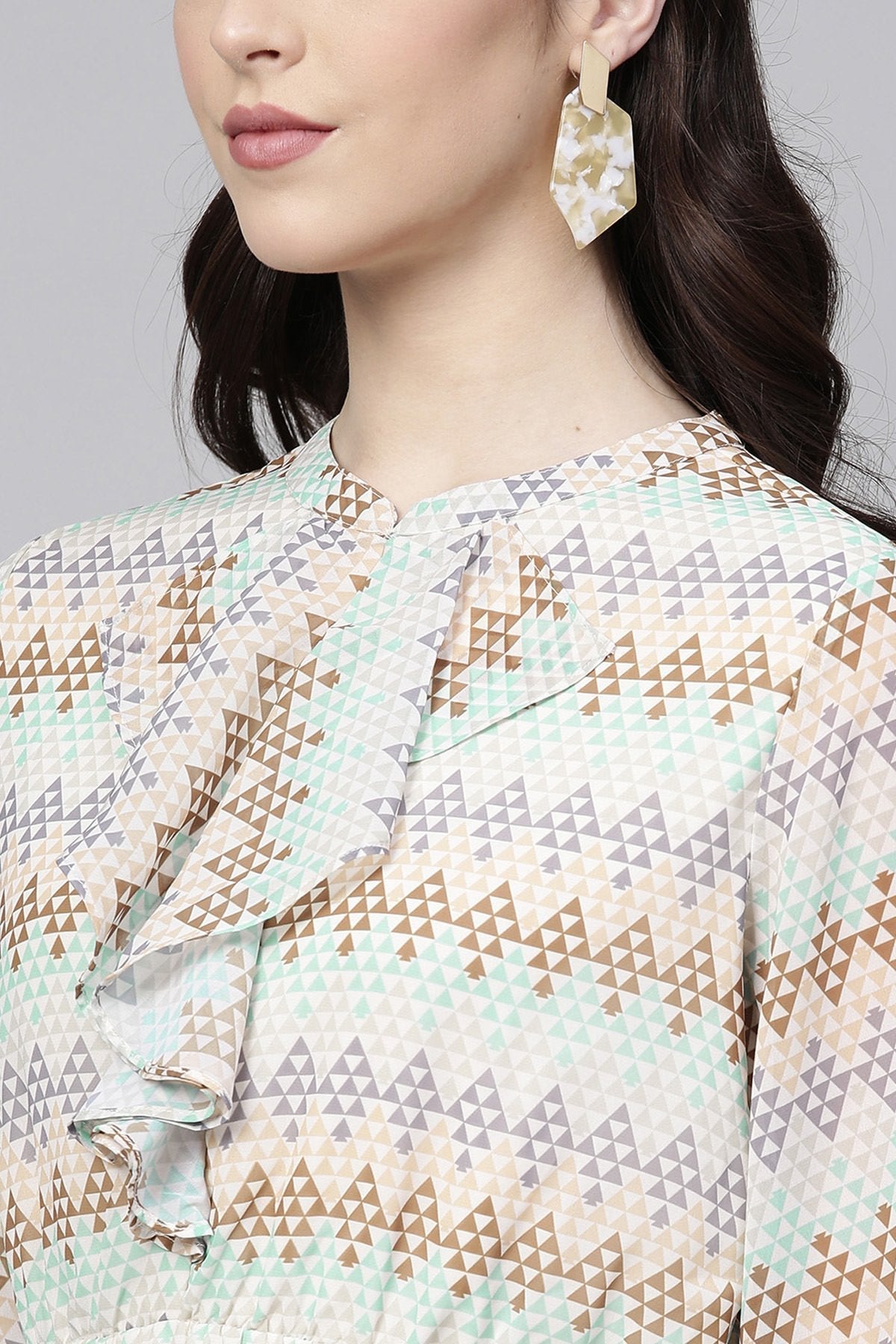 Women's Geometric Pattern Skater Dress
