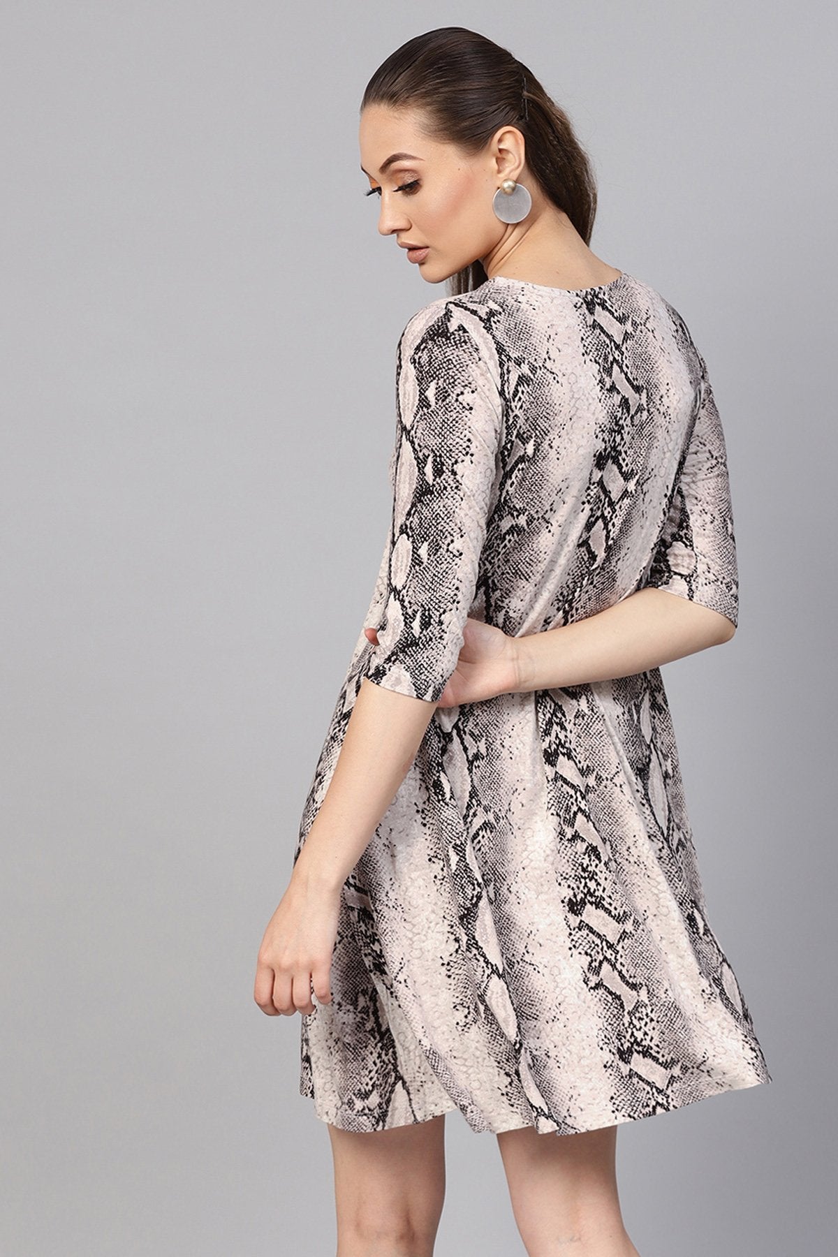 Women's Off White Python Tent Dress