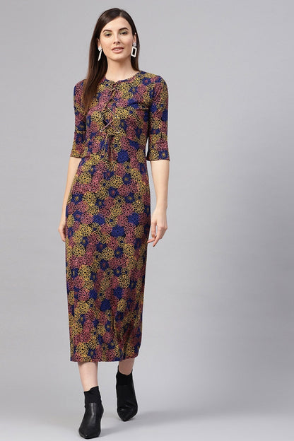 Women's Multi Floral Eyelet Detail Maxi
