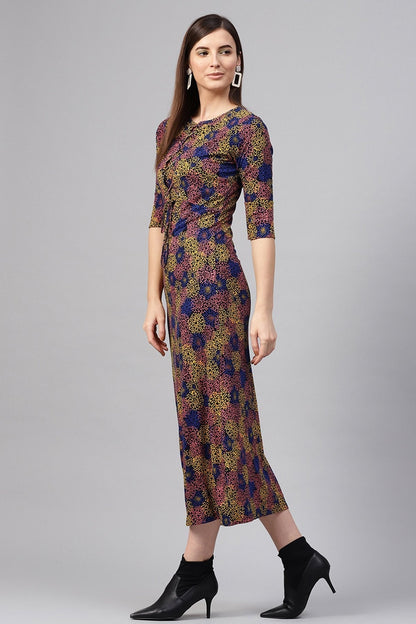 Women's Multi Floral Eyelet Detail Maxi