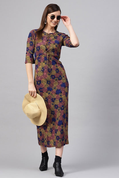 Women's Multi Floral Eyelet Detail Maxi