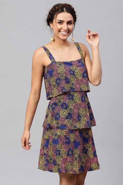 Women's Multi Strappy Tiered Dress