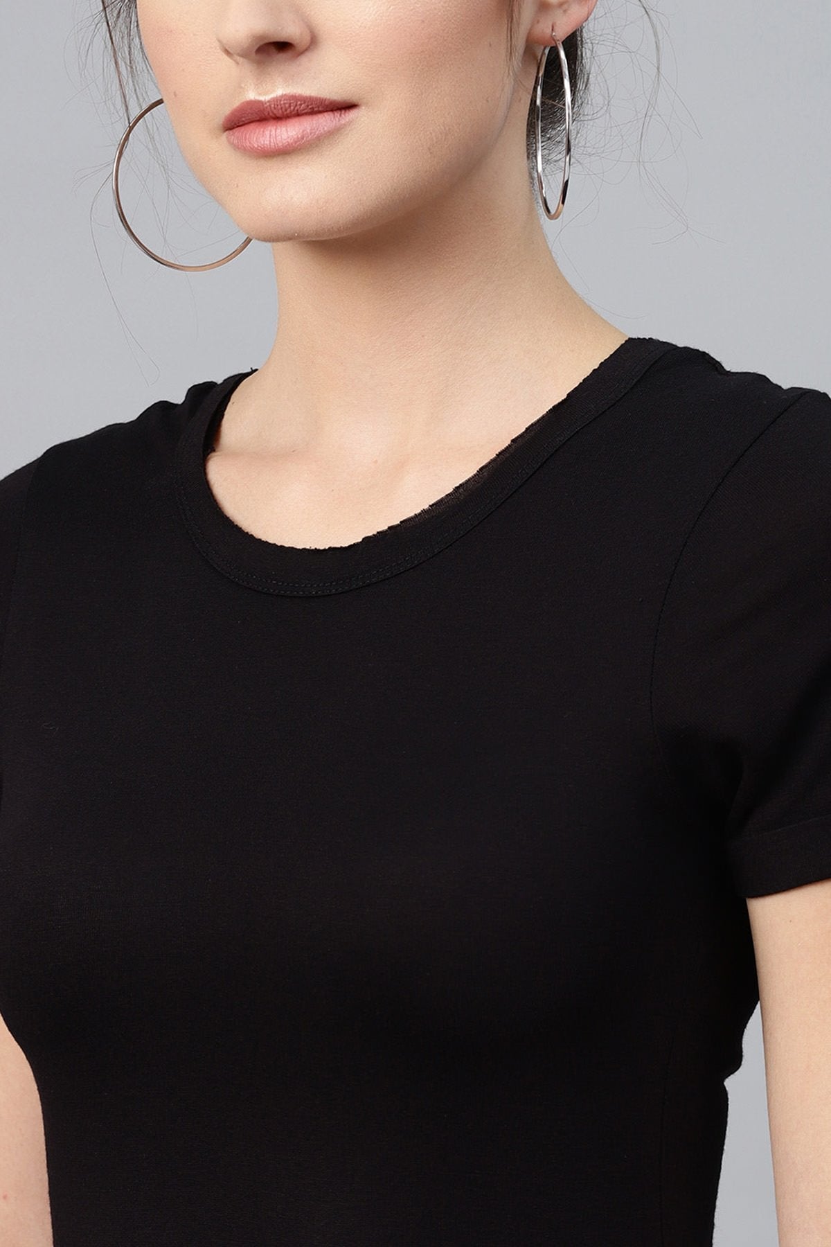 Women's Black Back Criss Cross Neck Maxi