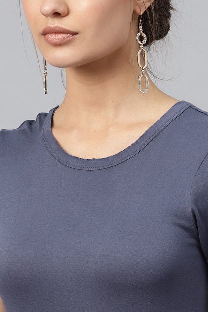 Women's Indigo Back Criss Cross Neck Maxi