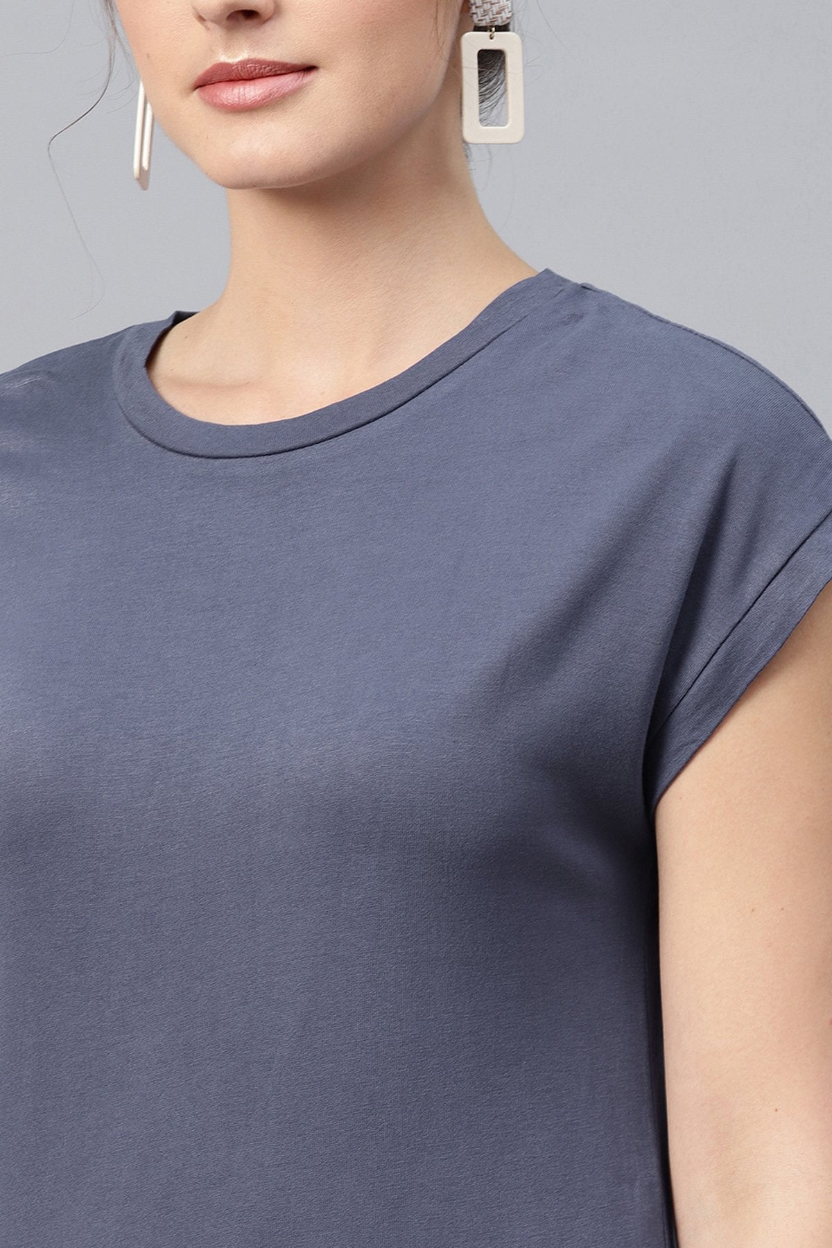 Women's Indigo Frill Hem Dress