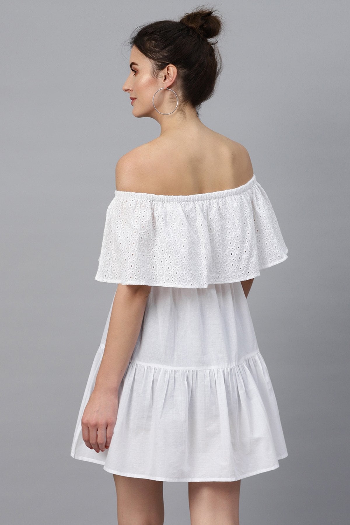 Women's Shifley Layered White Dress