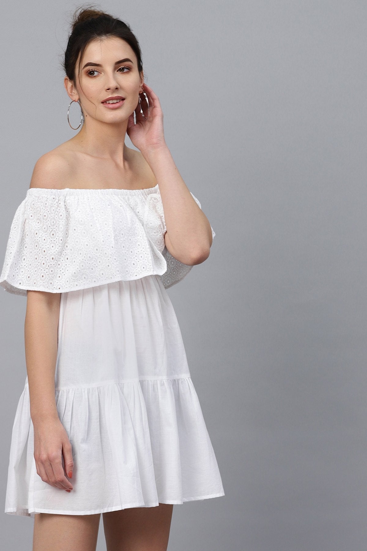 Women's Shifley Layered White Dress