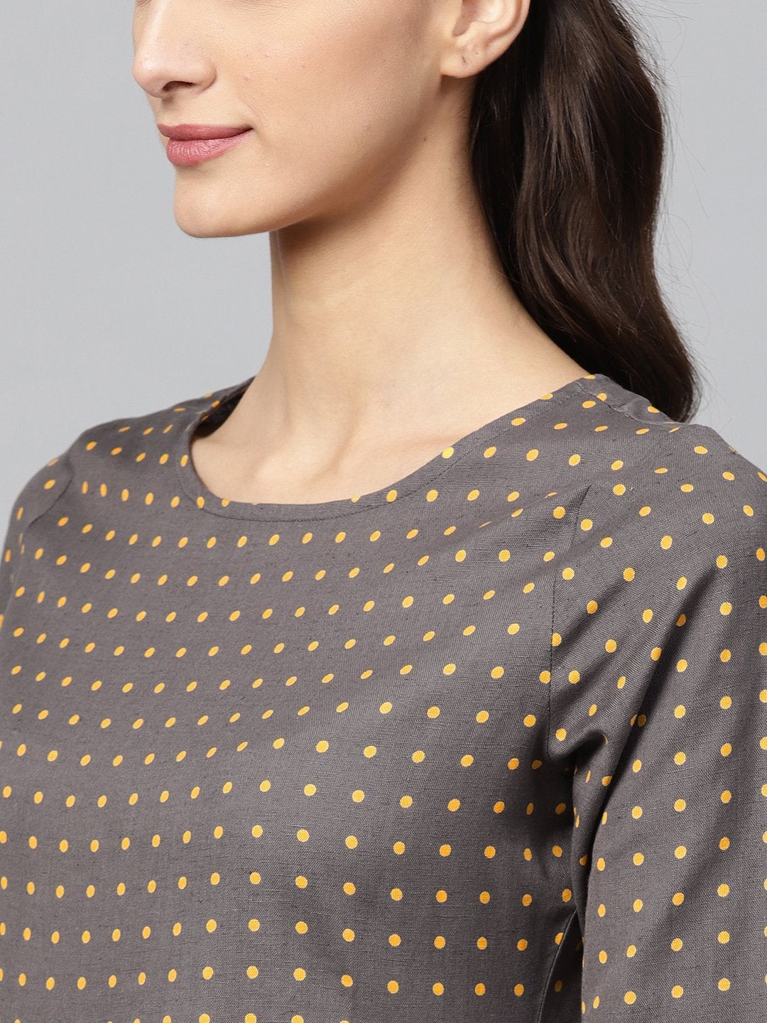 Women's Grey Gathered Dress