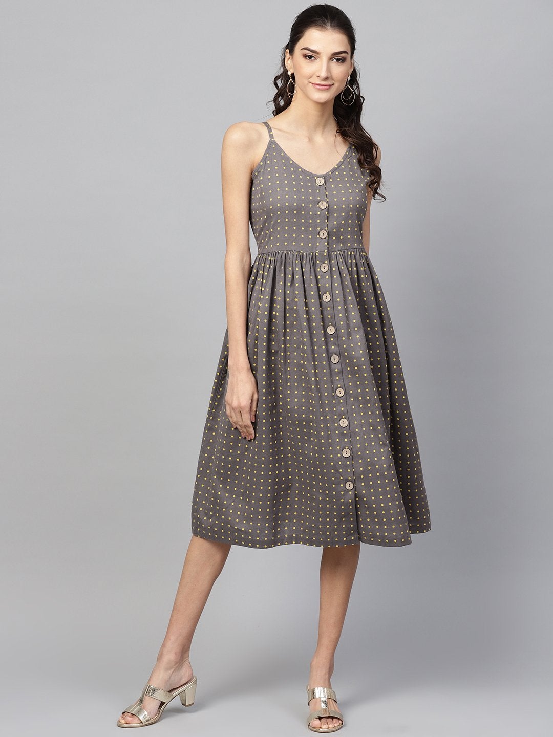 Women's Grey Strappy Dress