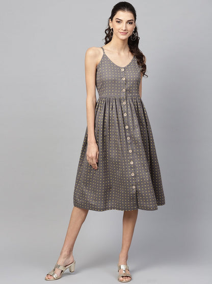 Women's Grey Strappy Dress
