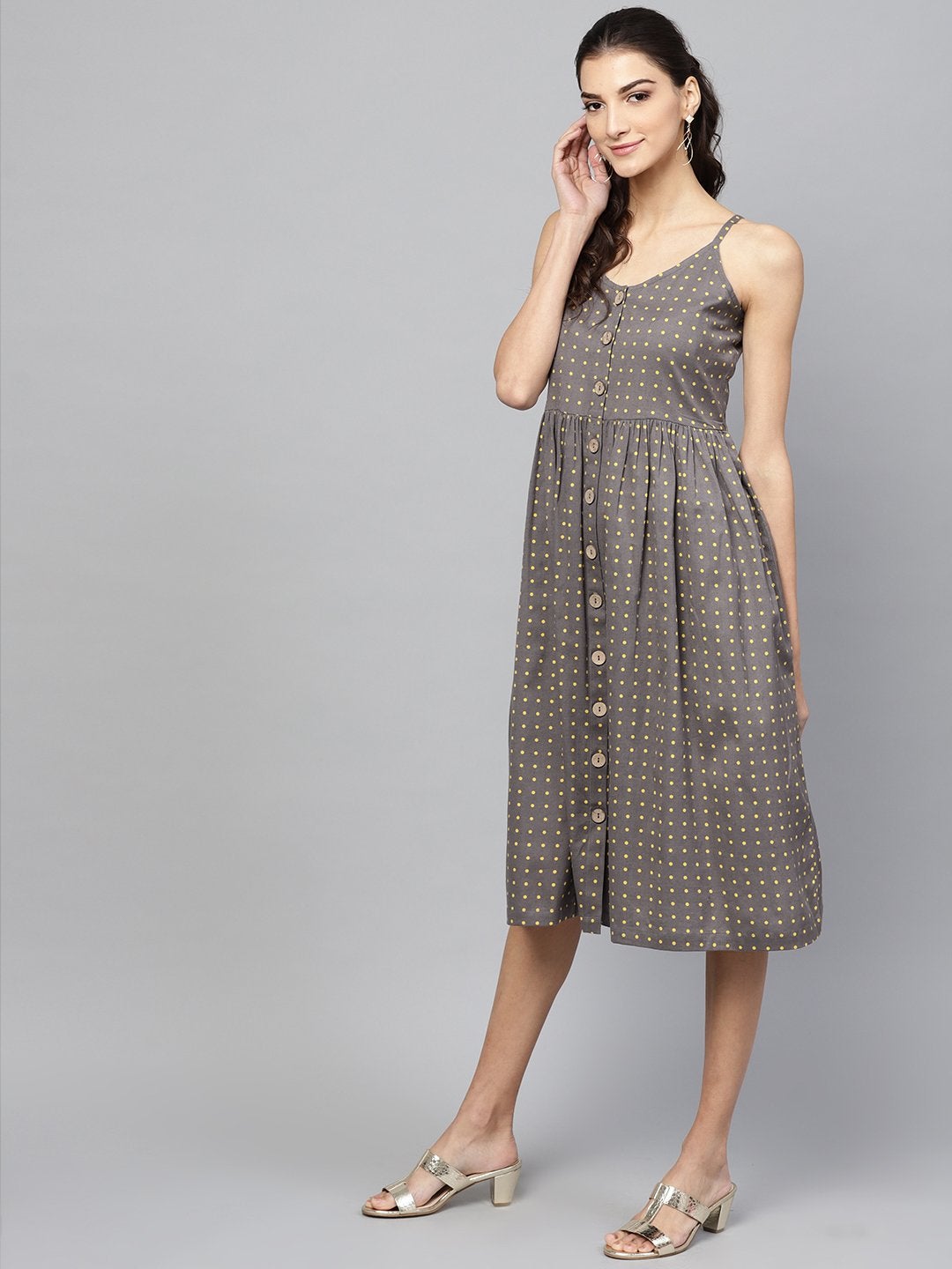 Women's Grey Strappy Dress