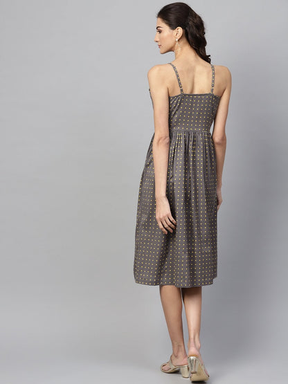 Women's Grey Strappy Dress