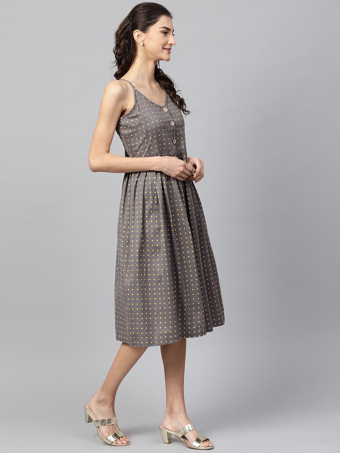 Women's Grey Strappy Dress