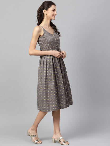 Women's Grey Strappy Dress