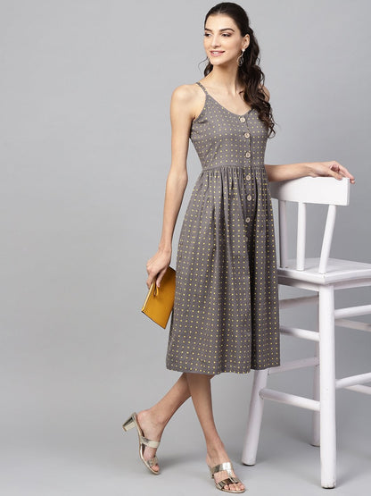 Women's Grey Strappy Dress