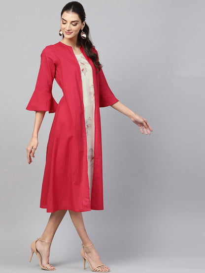Women's Off White Cage Mock Shrug Dress