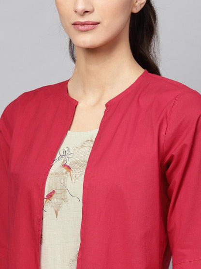 Women's Off White Cage Mock Shrug Dress