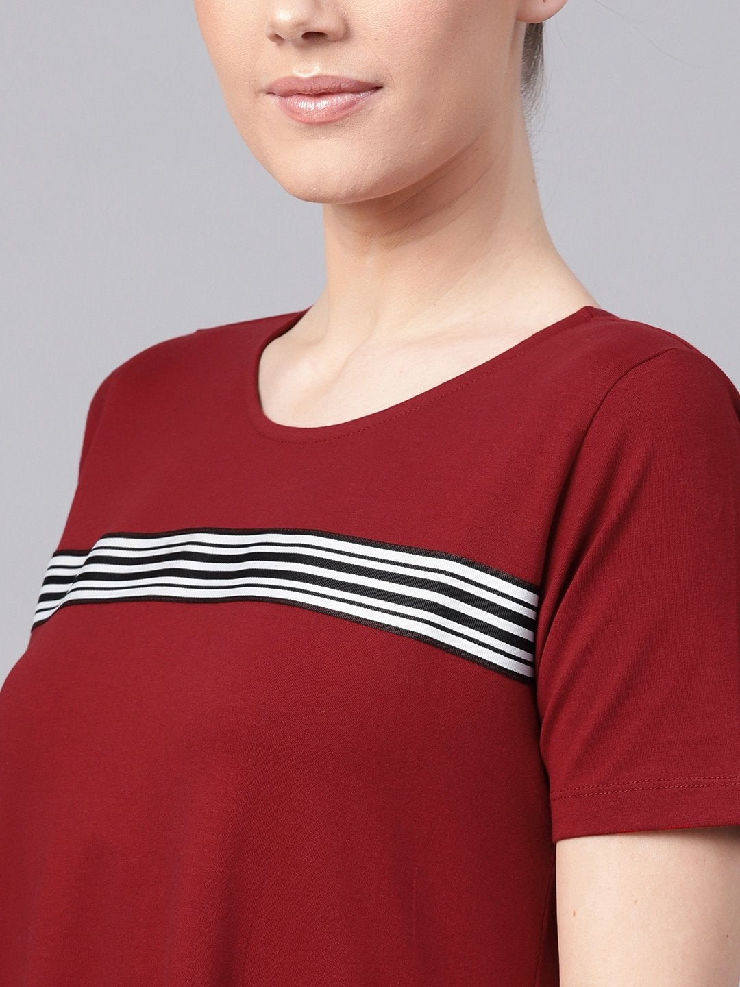 Women's Maroon Tent Athleisure Dress