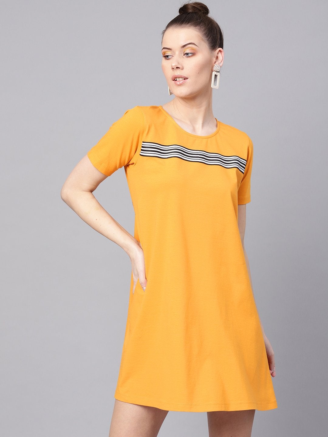 Women's Mustard Tent Athleisure Dress
