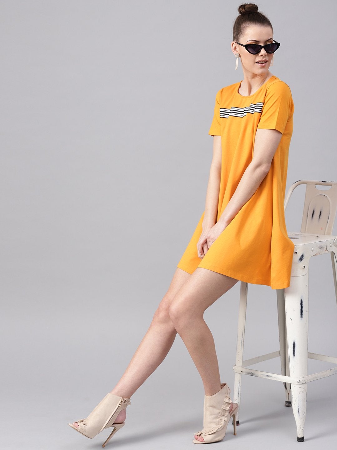 Women's Mustard Tent Athleisure Dress