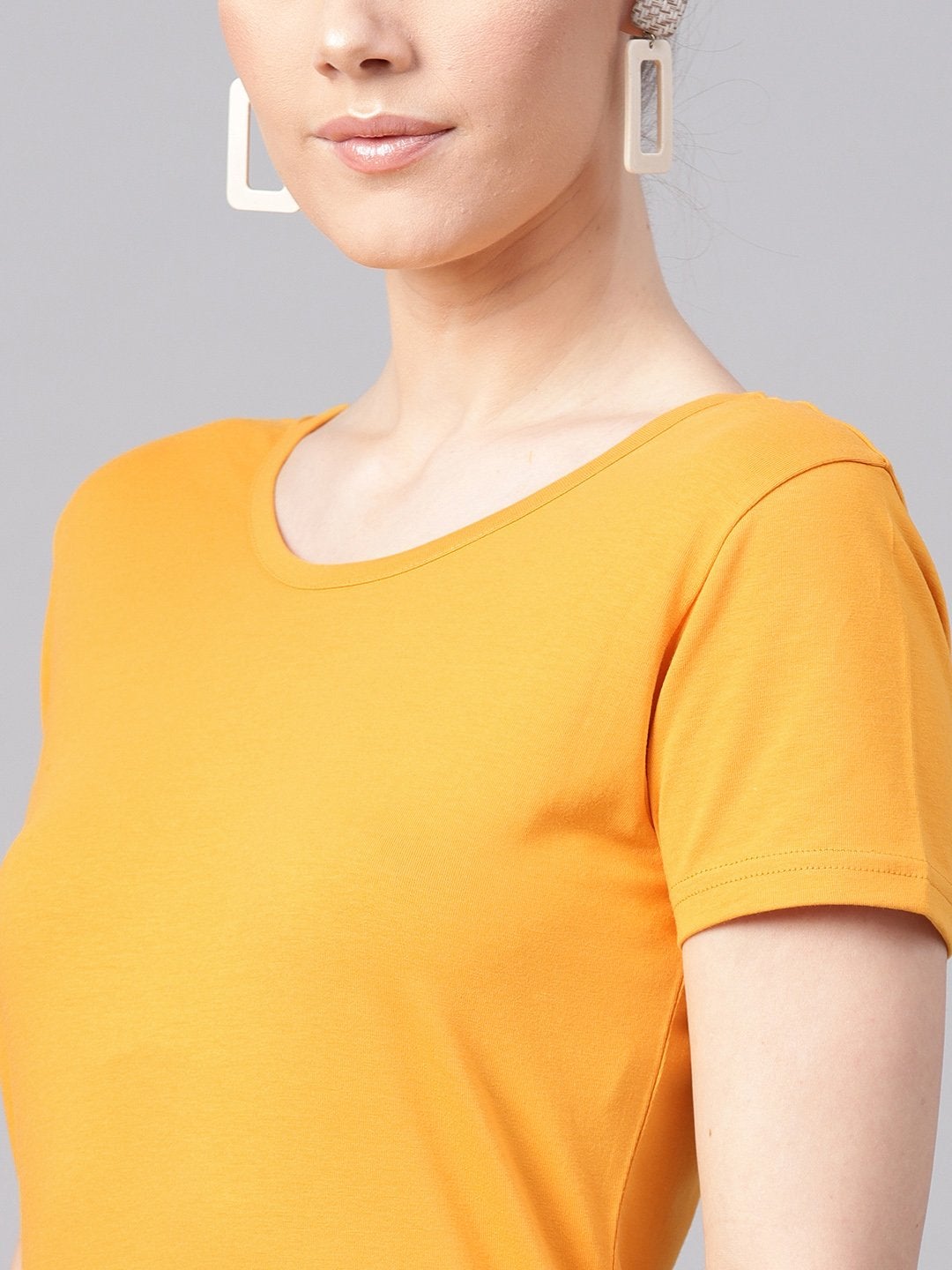 Women's Mustard Side Slit Athleisure Maxi