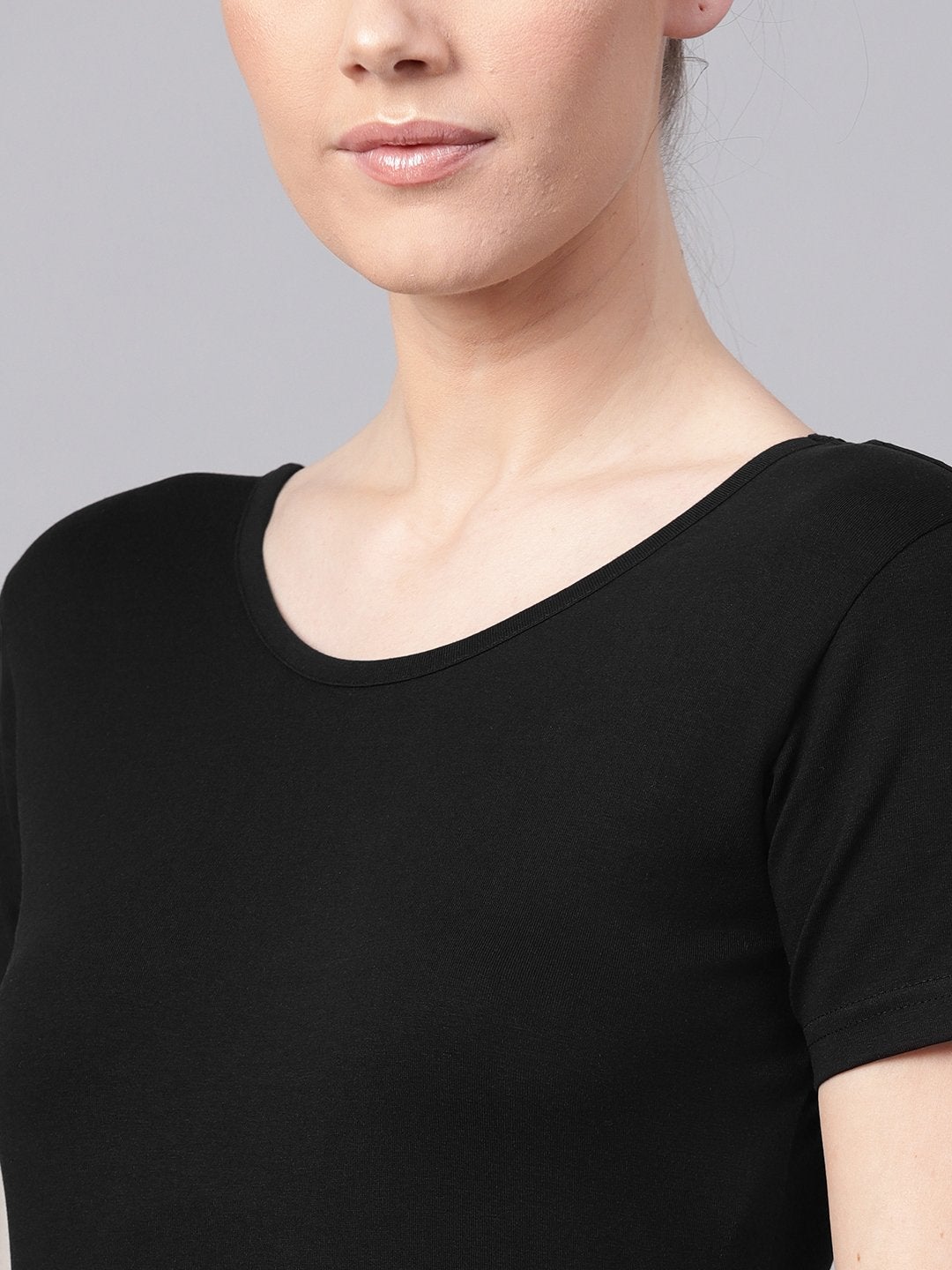 Women's Black Side Slit Athleisure Maxi