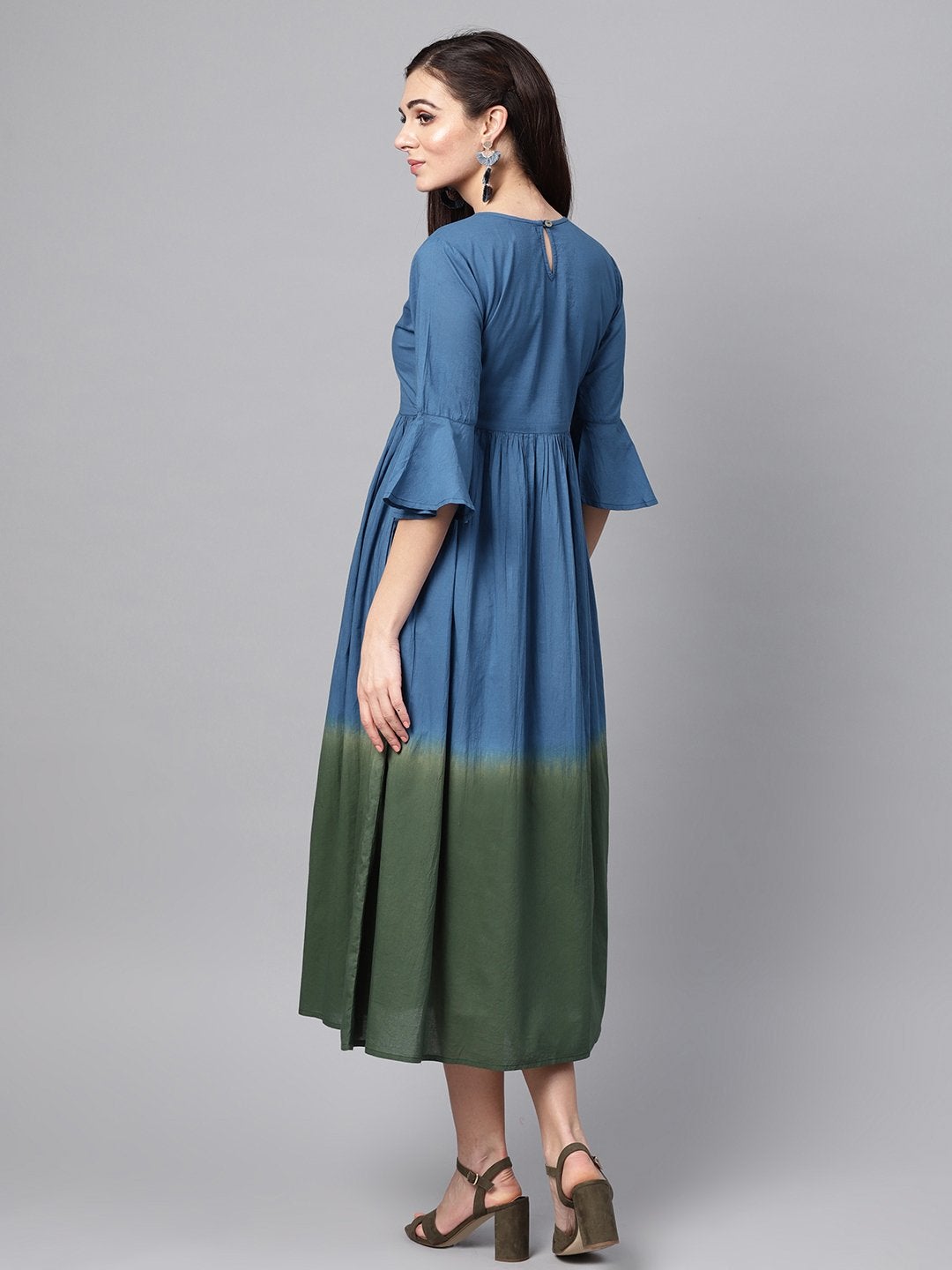 Women's Blue & Green Ombre Maxi